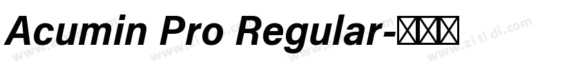 Acumin Pro Regular字体转换